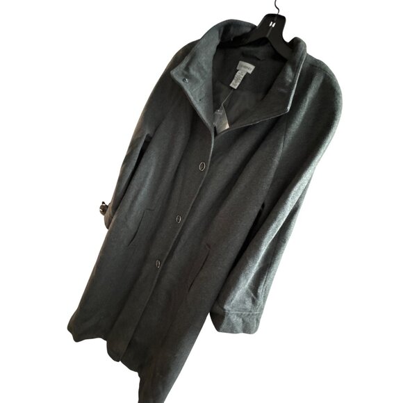 Catherines Womens‎ Dark Gray Coat 2X Wool Blend With Tags - Picture 2 of 6